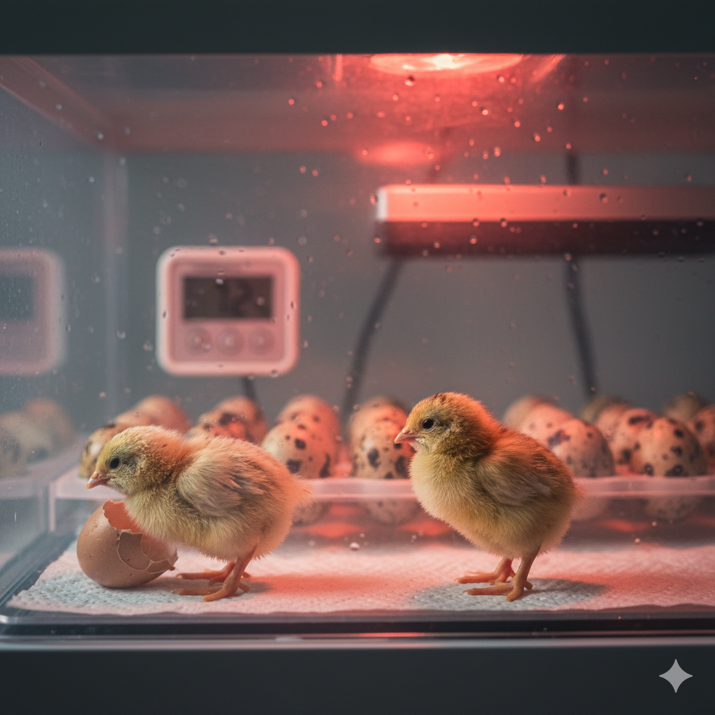 Italian quail chicks