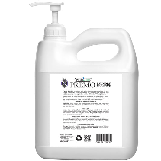 Premium Bed Bug & Mite Killer Laundry Additive - 128 oz - All Natural Non-Toxic - By Premo Guard - Homesteading Supplies for Quail Enthusiasts