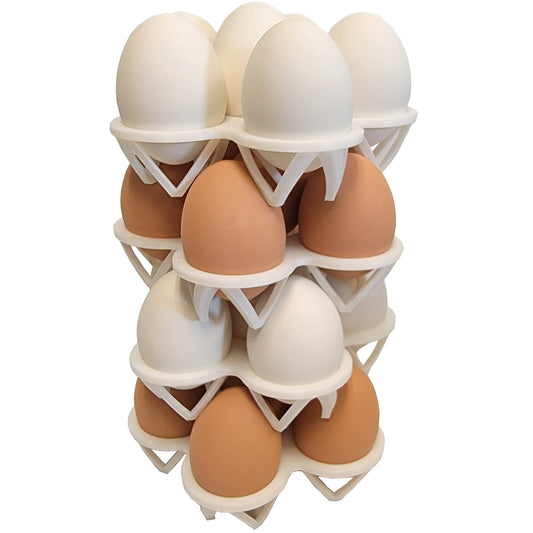 4 Pack of Rite Farm Products 6 Chicken Egg Poly Stacking Trays For 24 Eggs Total