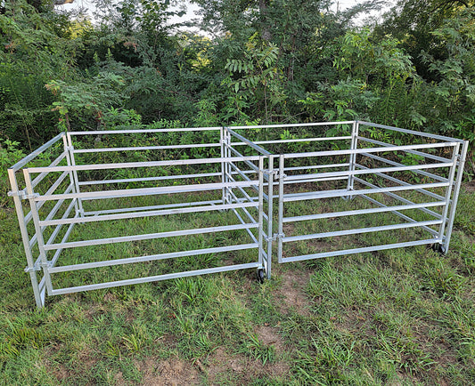 Premium Aluminum 5 Ft X 5 Ft 6 Rail Stater Stall Kit & or Add-On Kit for Sheep & Goats - Homesteading Supplies for Quail Enthusiasts