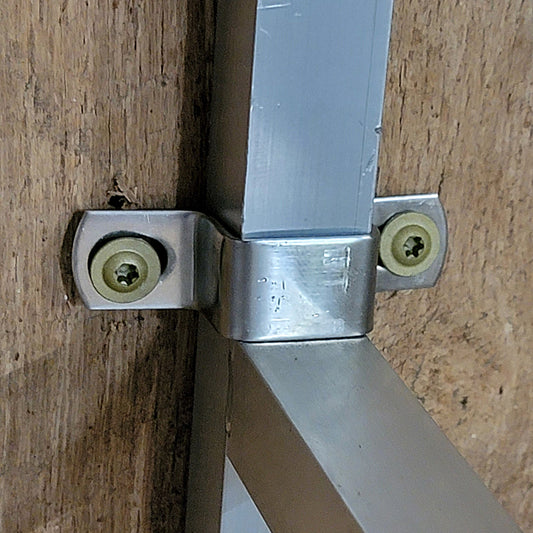 4 Pack of Wall Mount Brackets with Screws for 1 Inch Aluminum Square Tubing