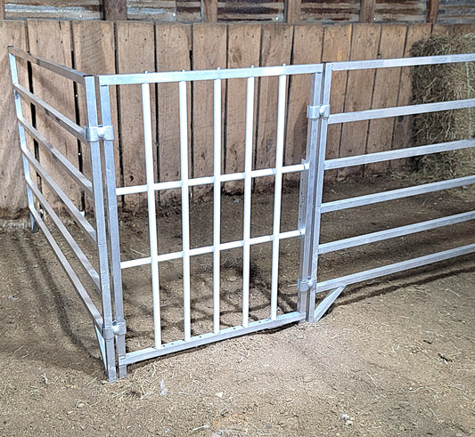 Premium Aluminum 30-Inch-Long by 40-Inch-Tall Sheep & Goat Lamb & Kid Creep Feeding Panel - Homesteading Supplies for Quail Enthusiasts