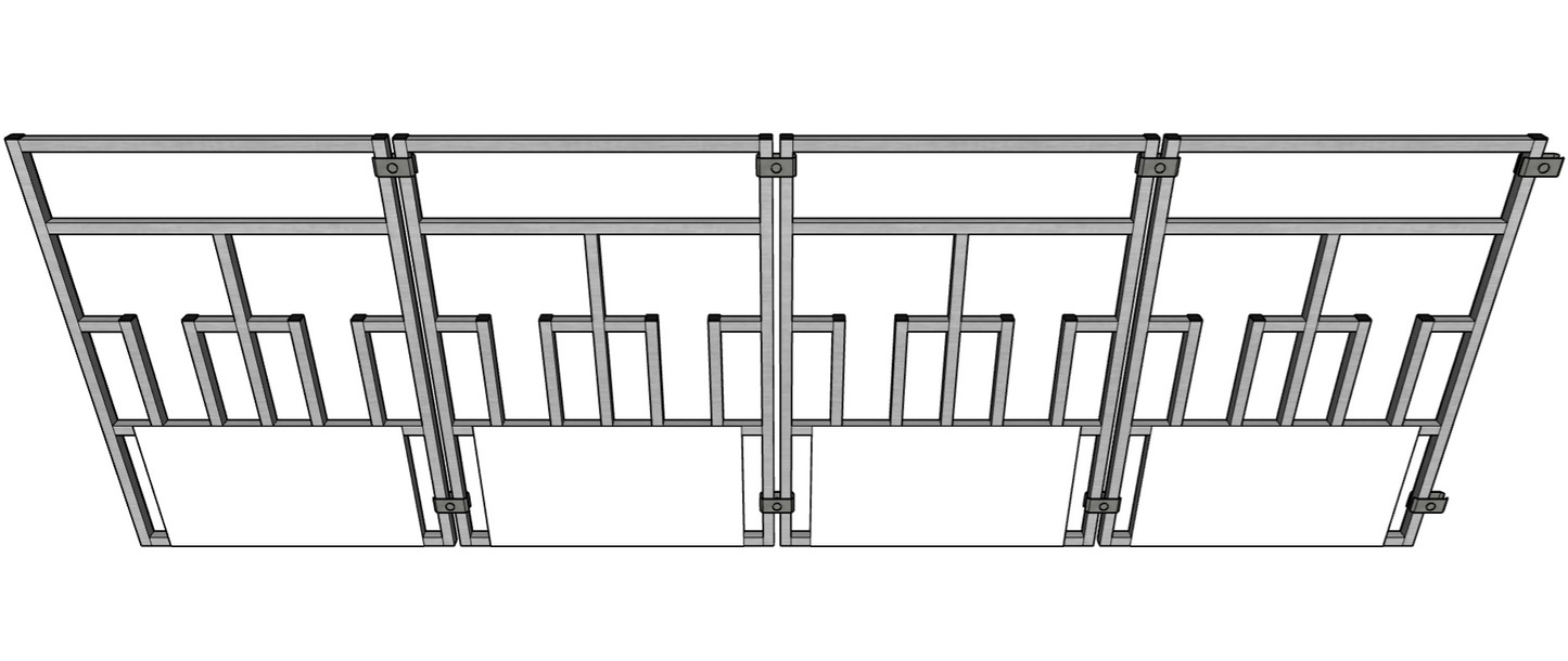 Premium 4 Pack of Aluminum 30" Long by 40" Tall Sheep & Goat Tombstone Style Feeding Panels Square Hay Feeder - Homesteading Supplies for Quail Enthusiasts