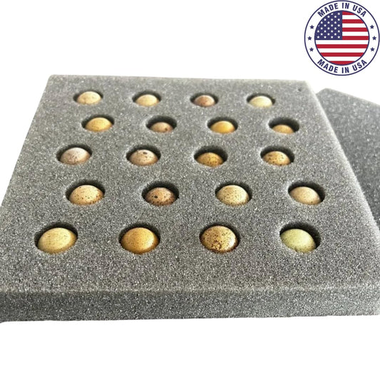Button Quail Egg Foam Shipper 20 Hole Sets - Safe Egg Transport for Button Quail Eggs (5 Count)