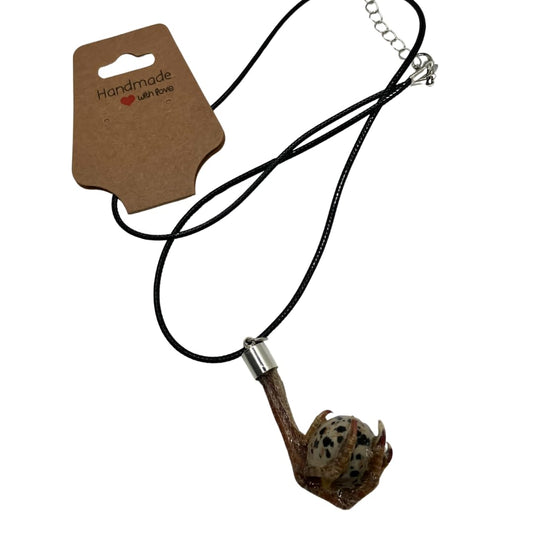 Quail Foot Necklace with Stone Resembling Quail Egg