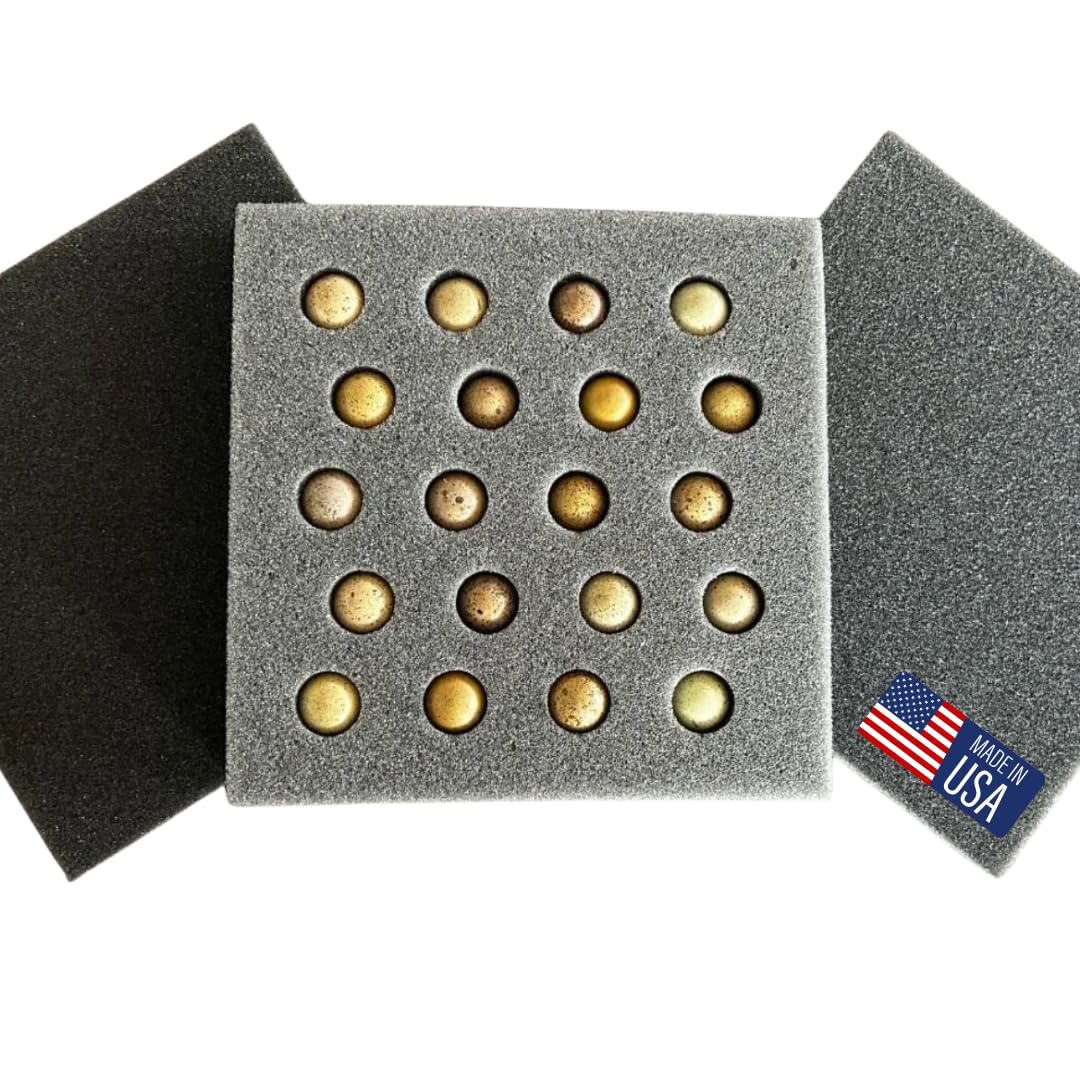 Button Quail Egg Foam Shipper 20 Hole Sets - Safe Egg Transport for Button Quail Eggs (5 Count)