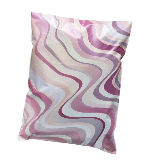 Premium Pink Purple Abstract Poly Mailers Size 10x13 Shipping Bags - Packaging Materials for Quail Enthusiasts