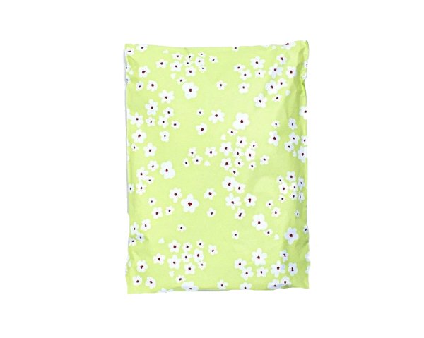Premium Wild Flowers Green Poly Mailers Size 6x9 Shipping Bags - Packaging Materials for Quail Enthusiasts