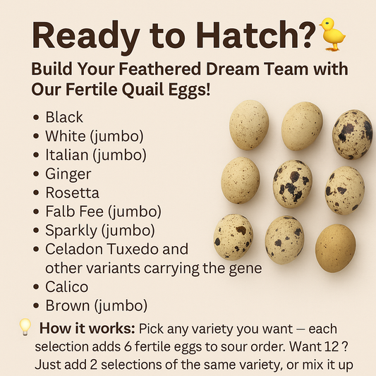 Ready to Hatch? Build Your Feathered Dream Team with Our Fertile Quail Eggs!