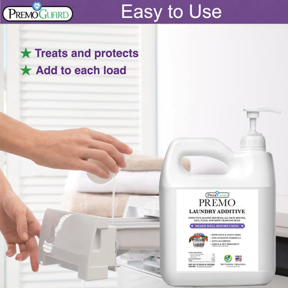 Premium Bed Bug & Mite Killer Laundry Additive - All Natural Non-Toxic - By Premo Guard - Homesteading Supplies for Quail Enthusiasts