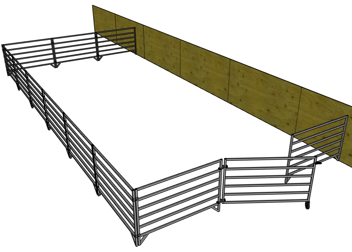Premium 12 Pack of Aluminum 5 Ft Long 6 Rail 40" Tall Sheep & Goat Panels (11 Panels & 1 Gate Panel) - Homesteading Supplies for Quail Enthusiasts