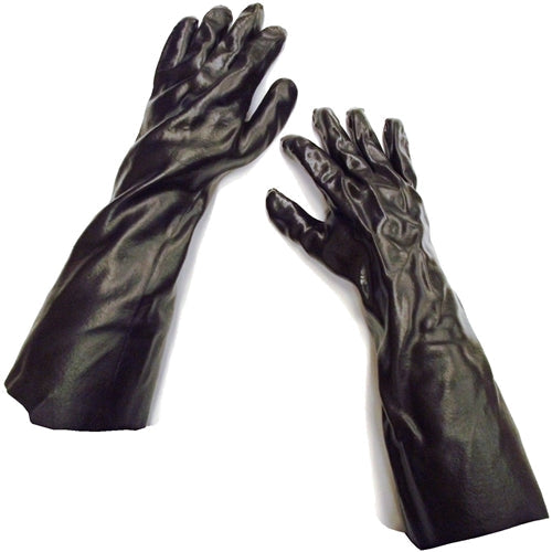 Premium 18" long Black PVC gauntlet gloves - Homesteading Supplies for Quail Enthusiasts