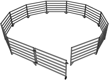 Premium 12 Pack of Aluminum 5 Ft Long 6 Rail 40" Tall Sheep & Goat Panels (11 Panels & 1 Gate Panel) - Homesteading Supplies for Quail Enthusiasts