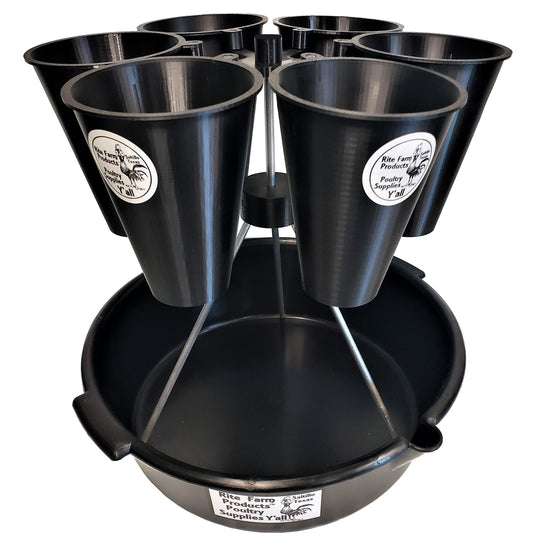 Premium Quail Restraining 6 Cone Rotary Processing Station, Kill Cone Rotating Tower Stand - Bird Keeping Supplies for Quail Enthusiasts