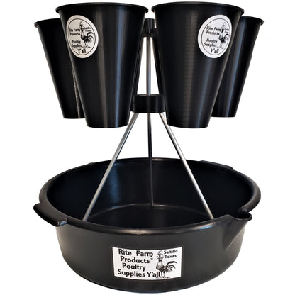 Quail Restraining 6 Cone Rotary Processing Station, Kill Cone Rotating Tower Stand