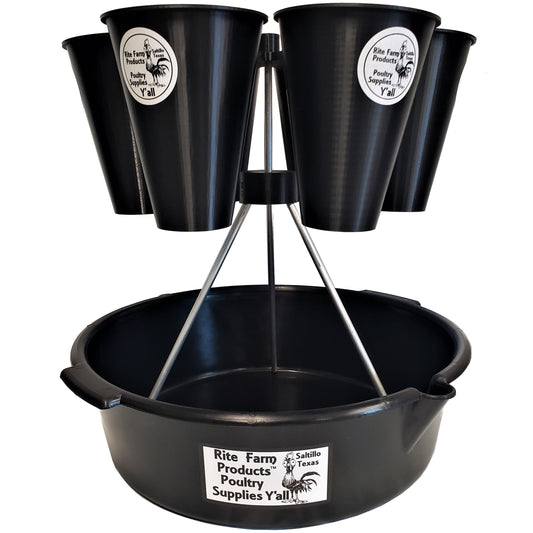 Premium Quail Restraining 6 Cone Rotary Processing Station, Kill Cone Rotating Tower Stand - Bird Keeping Supplies for Quail Enthusiasts