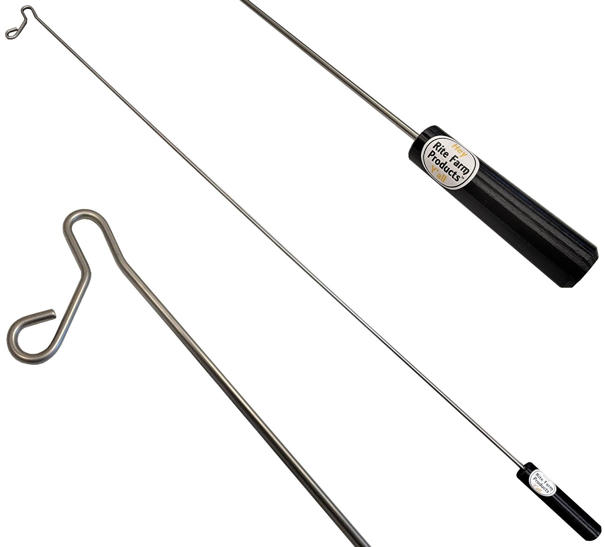 Premium 48" Chicken Poultry Bird Fowl Catcher Leg Hook Stainless Steel - Bird Keeping Supplies for Quail Enthusiasts