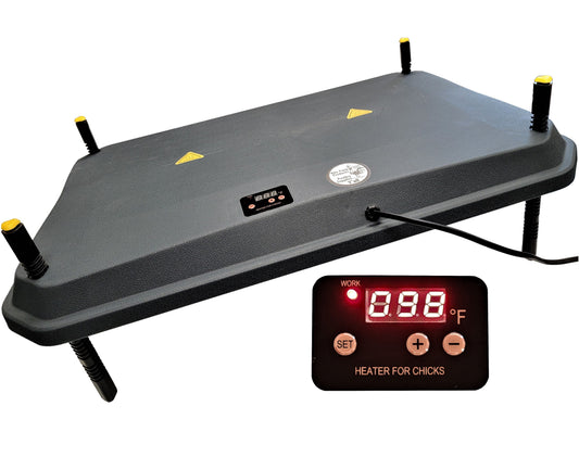 Premium 16"x24" Chick Brooder Heating Plate 66-Watts Digital Heat Temperature Adjustable - Bird Keeping Supplies for Quail Enthusiasts