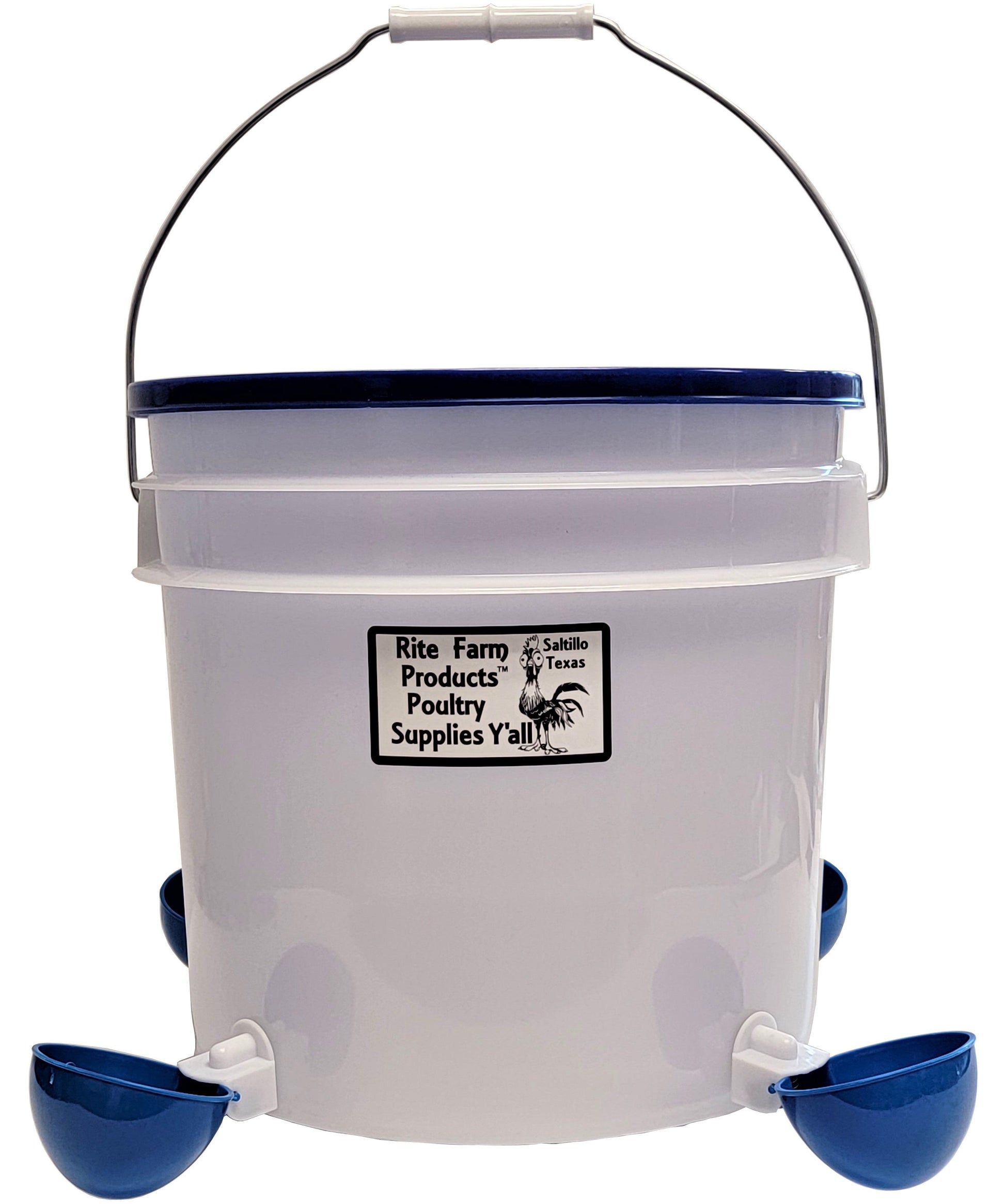Premium 3.5 Gallon Automatic Chicken Waterer With 4 Heavy Duty Auto Fill Drinker Poultry Cups - Bird Keeping Supplies for Quail Enthusiasts