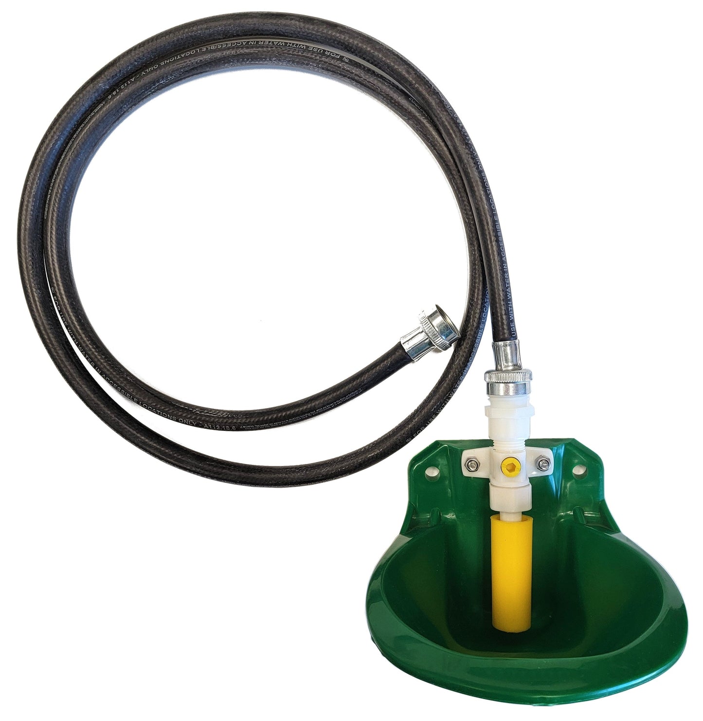 Premium Rite Farm Products Poly Automatic Stock Waterer Drinker with Hose & Fitting - Homesteading Supplies for Quail Enthusiasts