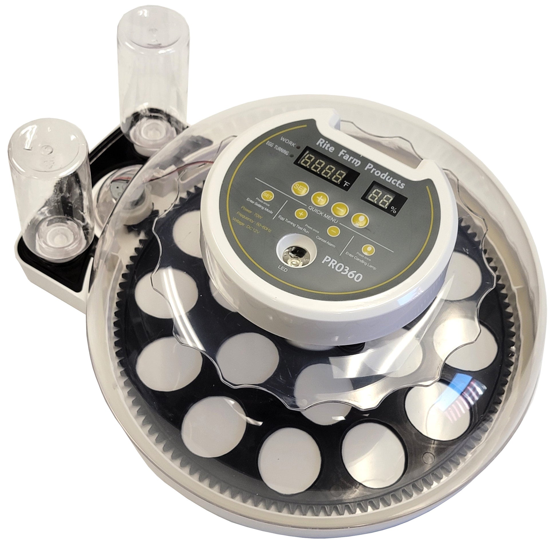Premium PRO 360 Rite Farm Products 21 Chicken Egg Incubator & or Optional Egg Turner Trays - Bird Keeping Supplies for Quail Enthusiasts