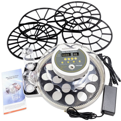 Premium PRO 360 Rite Farm Products 21 Chicken Egg Incubator & or Optional Egg Turner Trays - Bird Keeping Supplies for Quail Enthusiasts