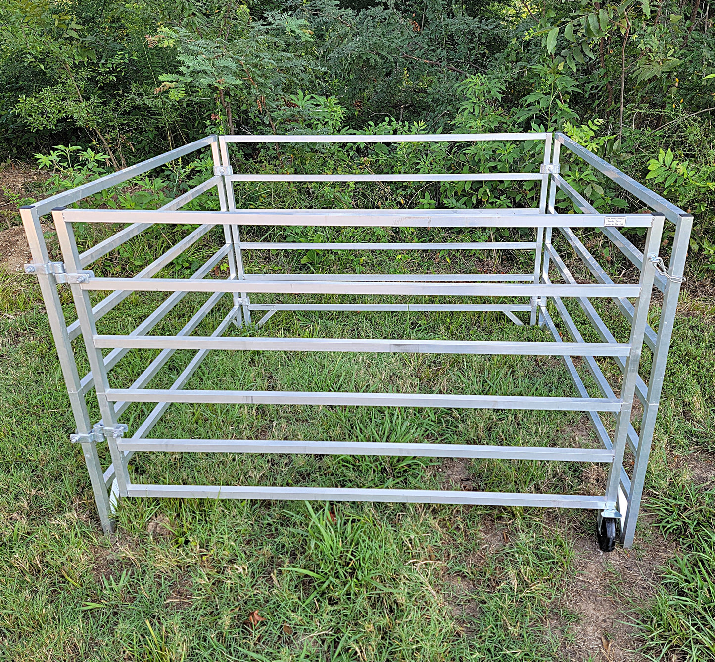 Premium Aluminum 5 Ft X 5 Ft 6 Rail Stater Stall Kit & or Add-On Kit for Sheep & Goats - Homesteading Supplies for Quail Enthusiasts