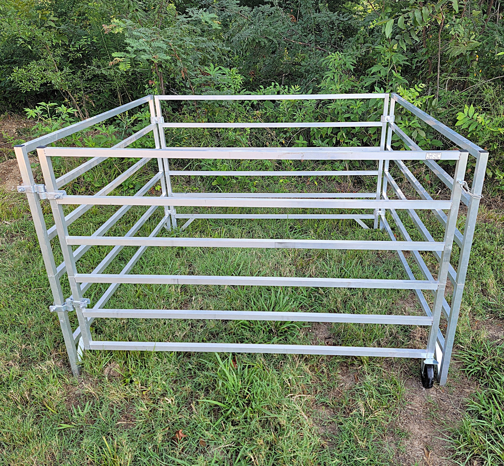 Premium Aluminum 5 Ft X 5 Ft 6 Rail Stater Stall Kit & or Add-On Kit for Sheep & Goats - Homesteading Supplies for Quail Enthusiasts