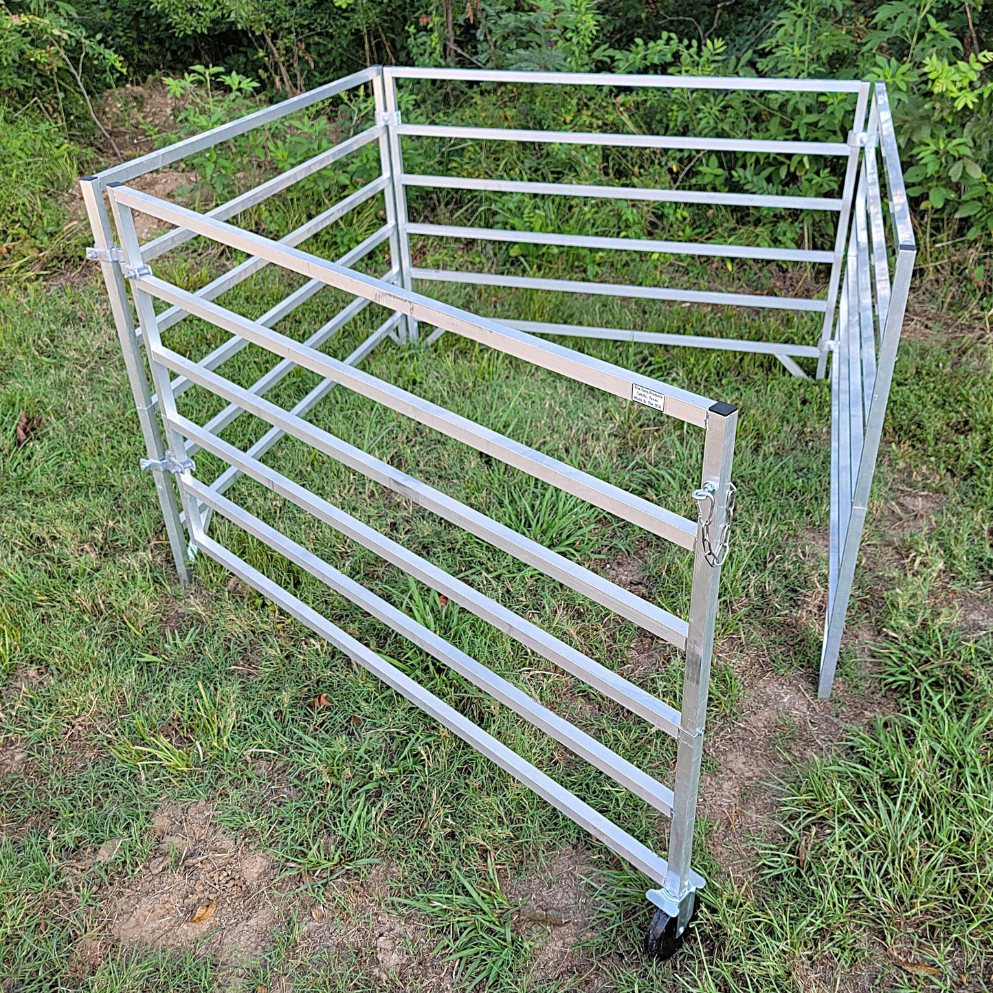 Premium Aluminum 5 Ft X 5 Ft 6 Rail Stater Stall Kit & or Add-On Kit for Sheep & Goats - Homesteading Supplies for Quail Enthusiasts