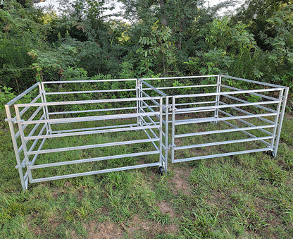 Premium Aluminum 5 Ft X 5 Ft 6 Rail Stater Stall Kit & or Add-On Kit for Sheep & Goats - Homesteading Supplies for Quail Enthusiasts
