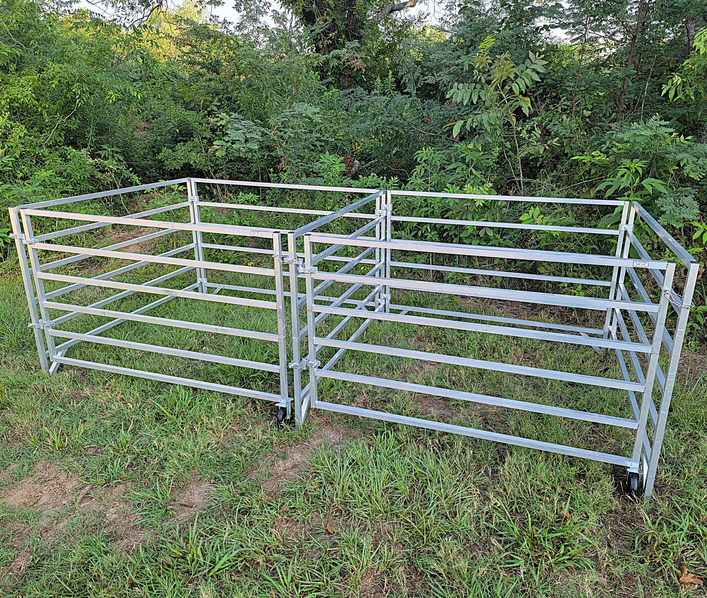 Premium Aluminum 5 Ft X 5 Ft 6 Rail Stater Stall Kit & or Add-On Kit for Sheep & Goats - Homesteading Supplies for Quail Enthusiasts