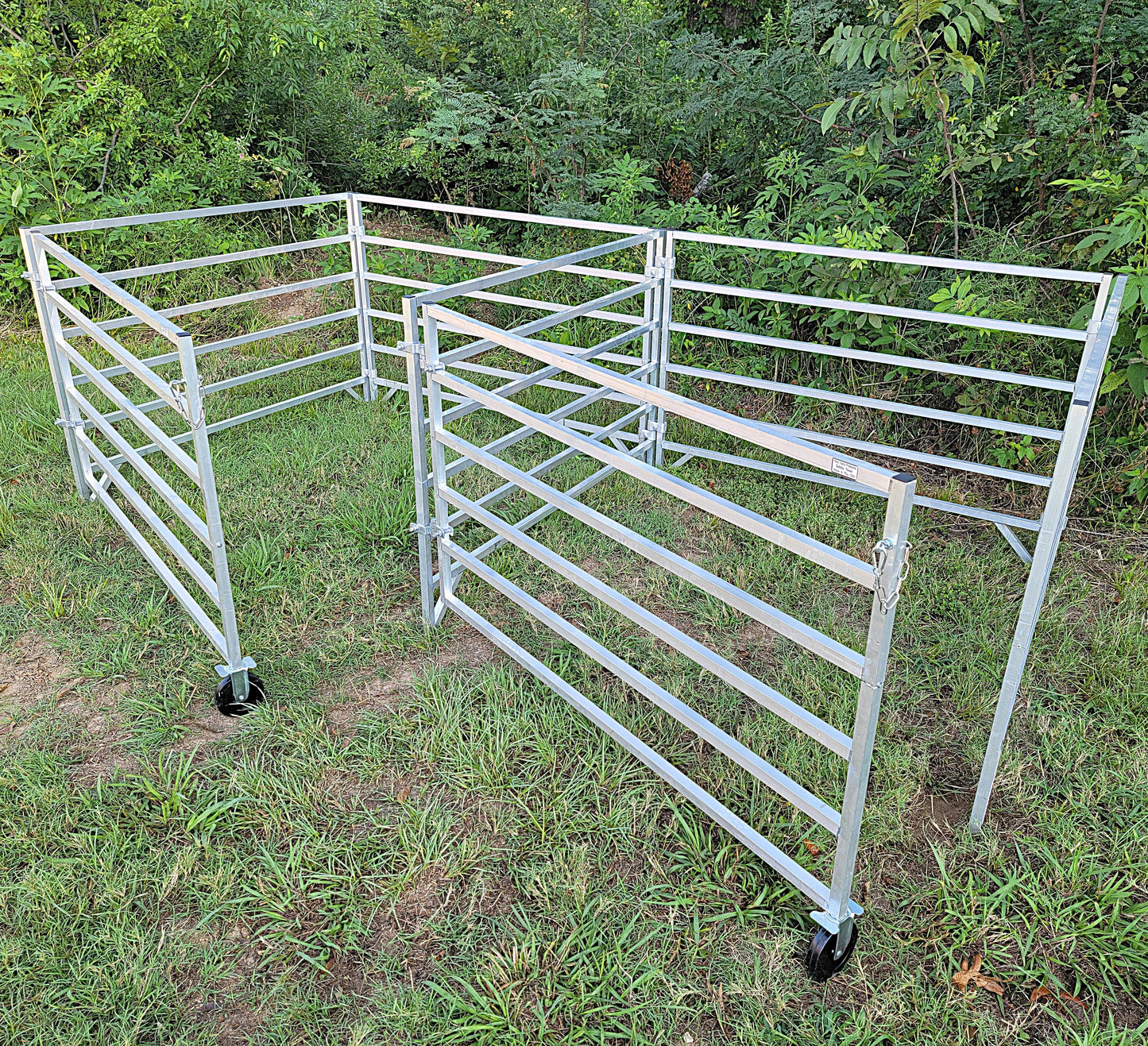 Premium Aluminum 5 Ft X 5 Ft 6 Rail Stater Stall Kit & or Add-On Kit for Sheep & Goats - Homesteading Supplies for Quail Enthusiasts