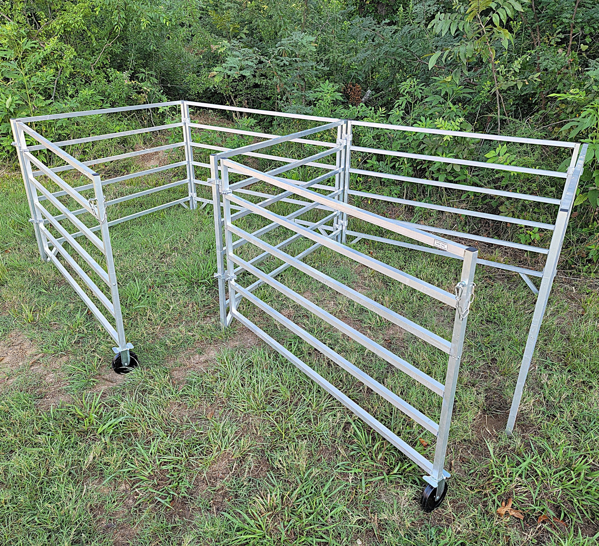 Premium Aluminum 5 Ft X 5 Ft 6 Rail Stater Stall Kit & or Add-On Kit for Sheep & Goats - Homesteading Supplies for Quail Enthusiasts