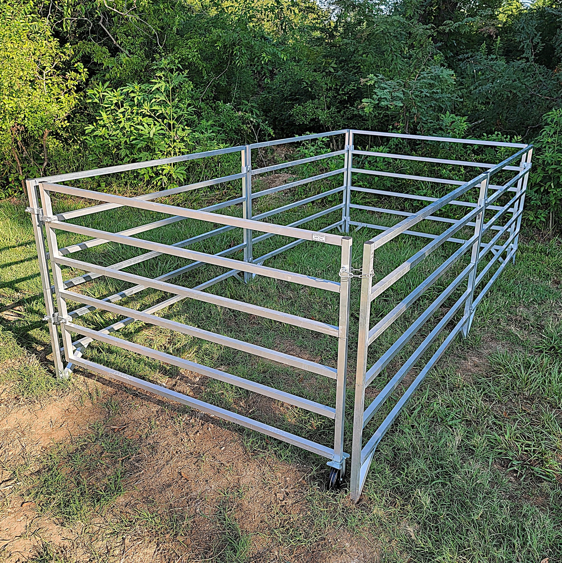 Premium Aluminum 5 Ft X 10 Ft 6 Rail Starter Stall Kit & or Add on Stall Kit for Sheep & Goats - Homesteading Supplies for Quail Enthusiasts