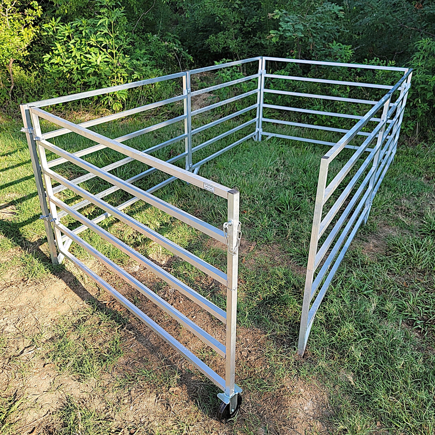 Premium Aluminum 5 Ft X 10 Ft 6 Rail Starter Stall Kit & or Add on Stall Kit for Sheep & Goats - Homesteading Supplies for Quail Enthusiasts