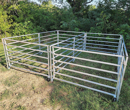Premium Aluminum 5 Ft X 10 Ft 6 Rail Starter Stall Kit & or Add on Stall Kit for Sheep & Goats - Homesteading Supplies for Quail Enthusiasts