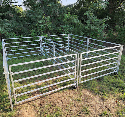 Premium Aluminum 5 Ft X 10 Ft 6 Rail Starter Stall Kit & or Add on Stall Kit for Sheep & Goats - Homesteading Supplies for Quail Enthusiasts
