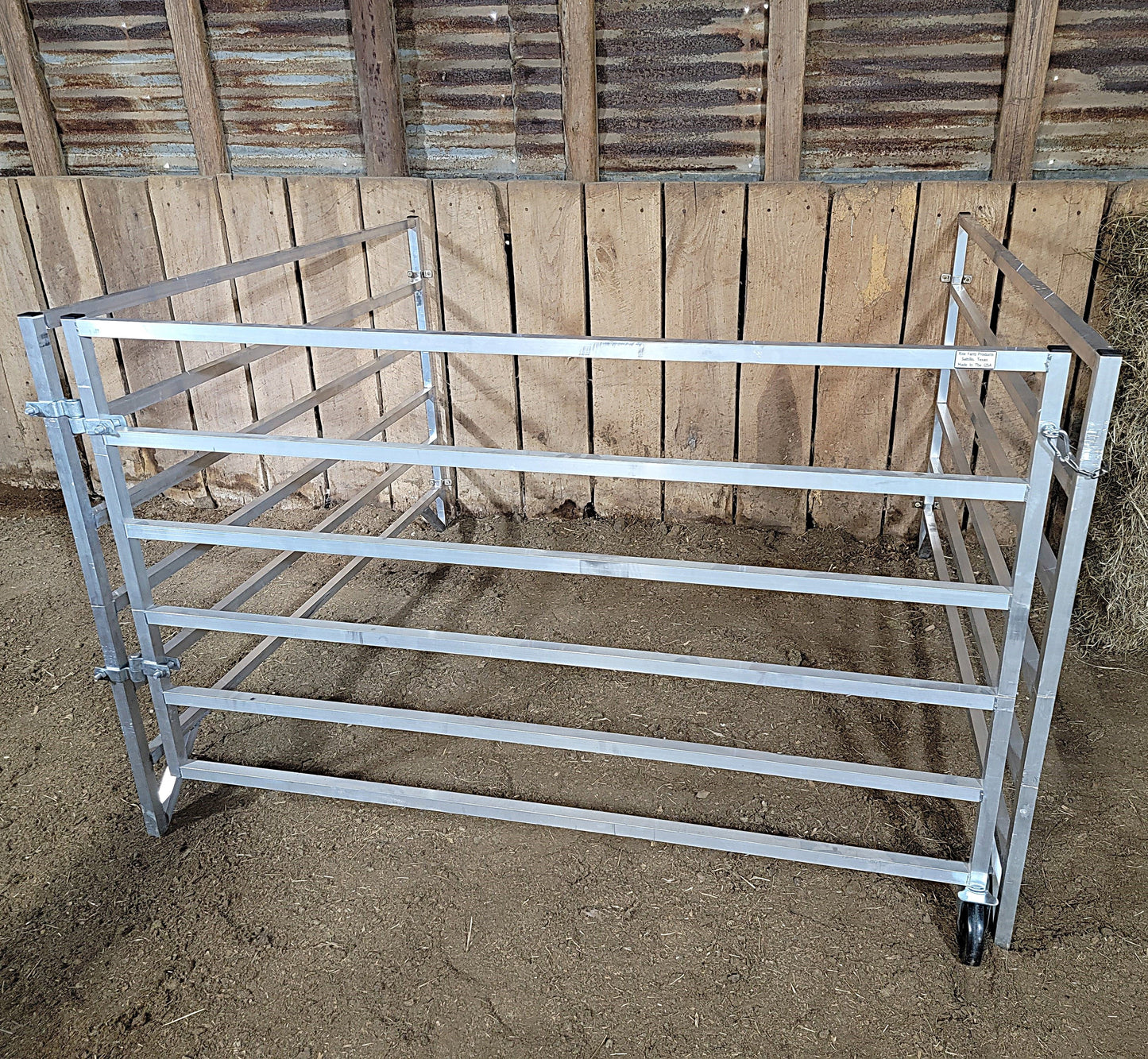 Premium Aluminum 5 Ft X 5 Ft 6 Rail Wall Mounted Starter Stall Kit & or Add-On Kit for Sheep & Goats - Homesteading Supplies for Quail Enthusiasts