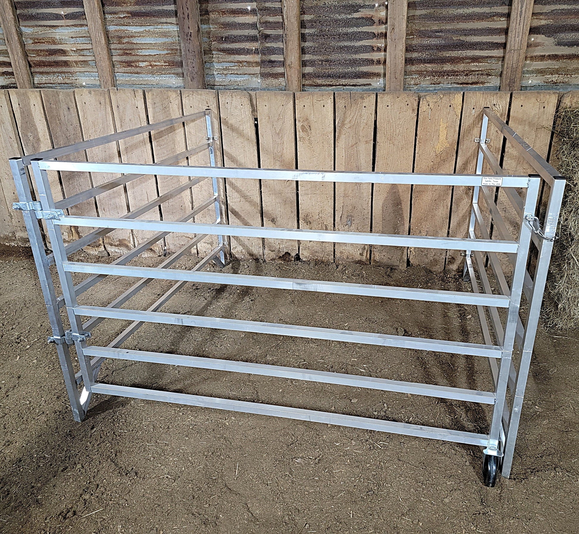 Premium Aluminum 5 Ft X 5 Ft 6 Rail Wall Mounted Starter Stall Kit & or Add-On Kit for Sheep & Goats - Homesteading Supplies for Quail Enthusiasts