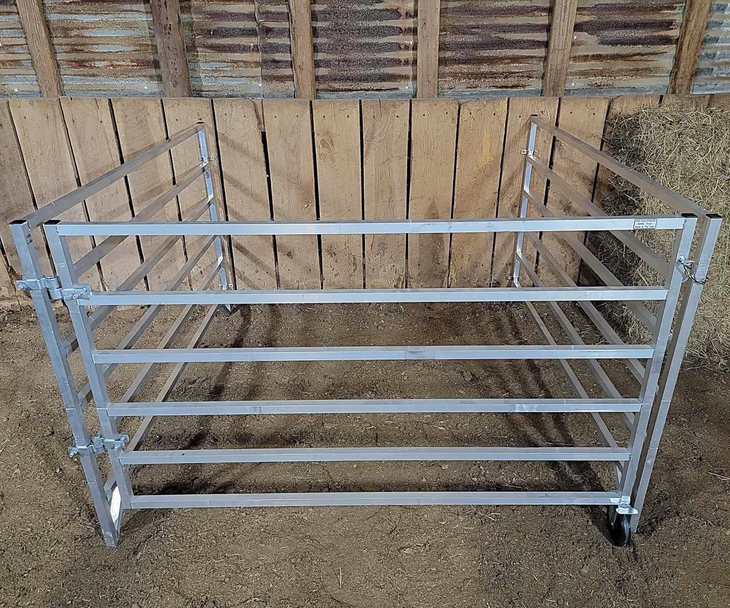 Premium Aluminum 5 Ft X 5 Ft 6 Rail Wall Mounted Starter Stall Kit & or Add-On Kit for Sheep & Goats - Homesteading Supplies for Quail Enthusiasts
