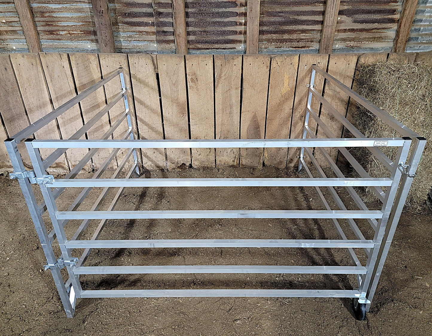 Premium Aluminum 5 Ft X 5 Ft 6 Rail Wall Mounted Starter Stall Kit & or Add-On Kit for Sheep & Goats - Homesteading Supplies for Quail Enthusiasts