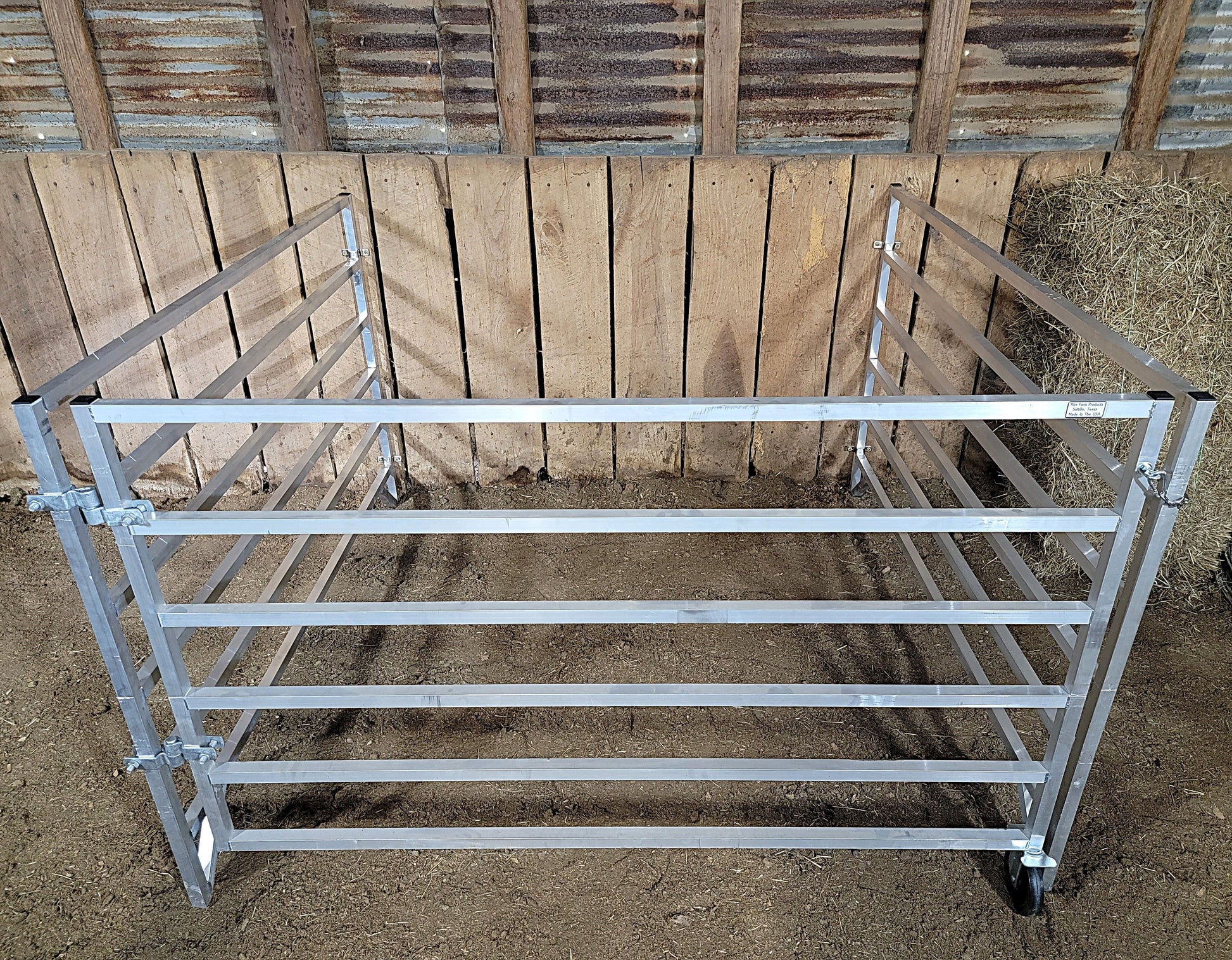Premium Aluminum 5 Ft X 5 Ft 6 Rail Wall Mounted Starter Stall Kit & or Add-On Kit for Sheep & Goats - Homesteading Supplies for Quail Enthusiasts