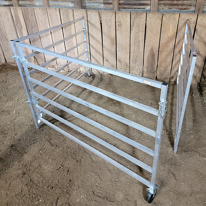 Premium Aluminum 5 Ft X 5 Ft 6 Rail Wall Mounted Starter Stall Kit & or Add-On Kit for Sheep & Goats - Homesteading Supplies for Quail Enthusiasts