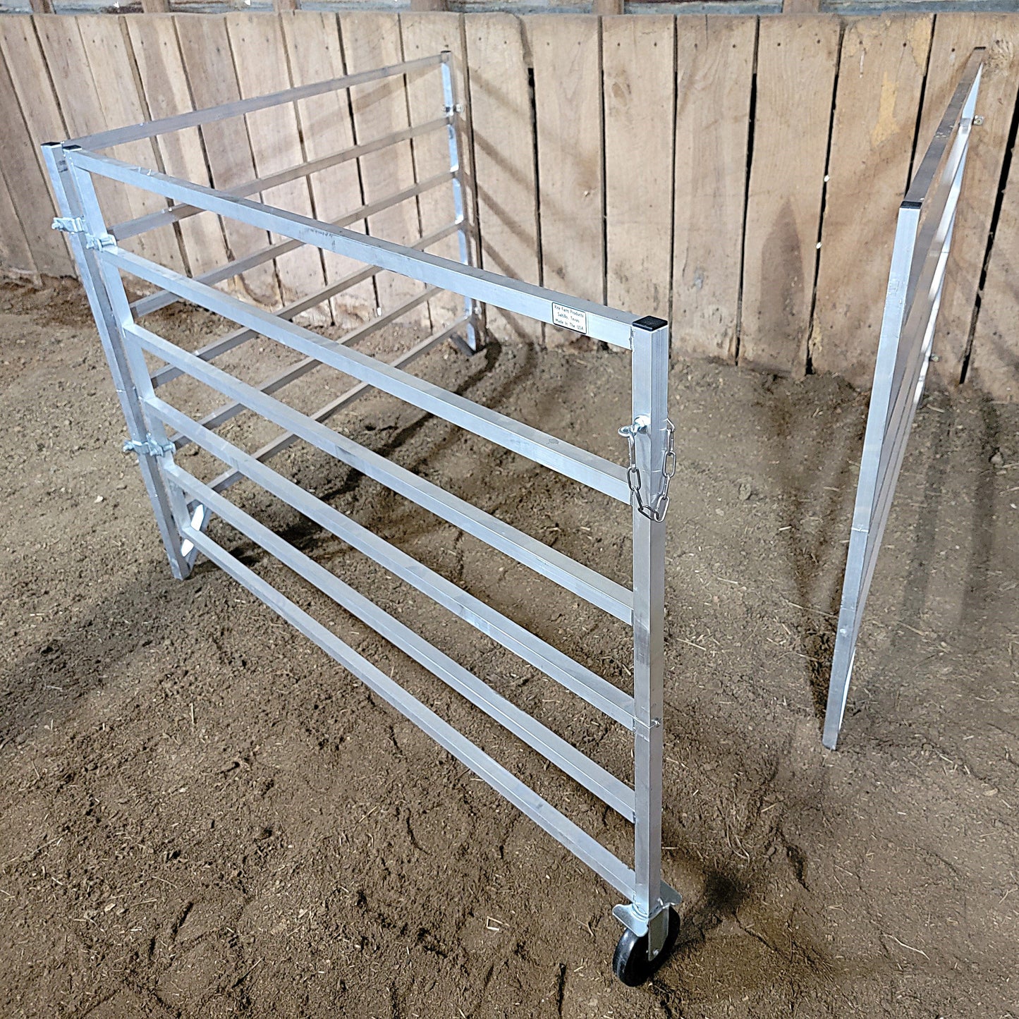 Premium Aluminum 5 Ft X 5 Ft 6 Rail Wall Mounted Starter Stall Kit & or Add-On Kit for Sheep & Goats - Homesteading Supplies for Quail Enthusiasts