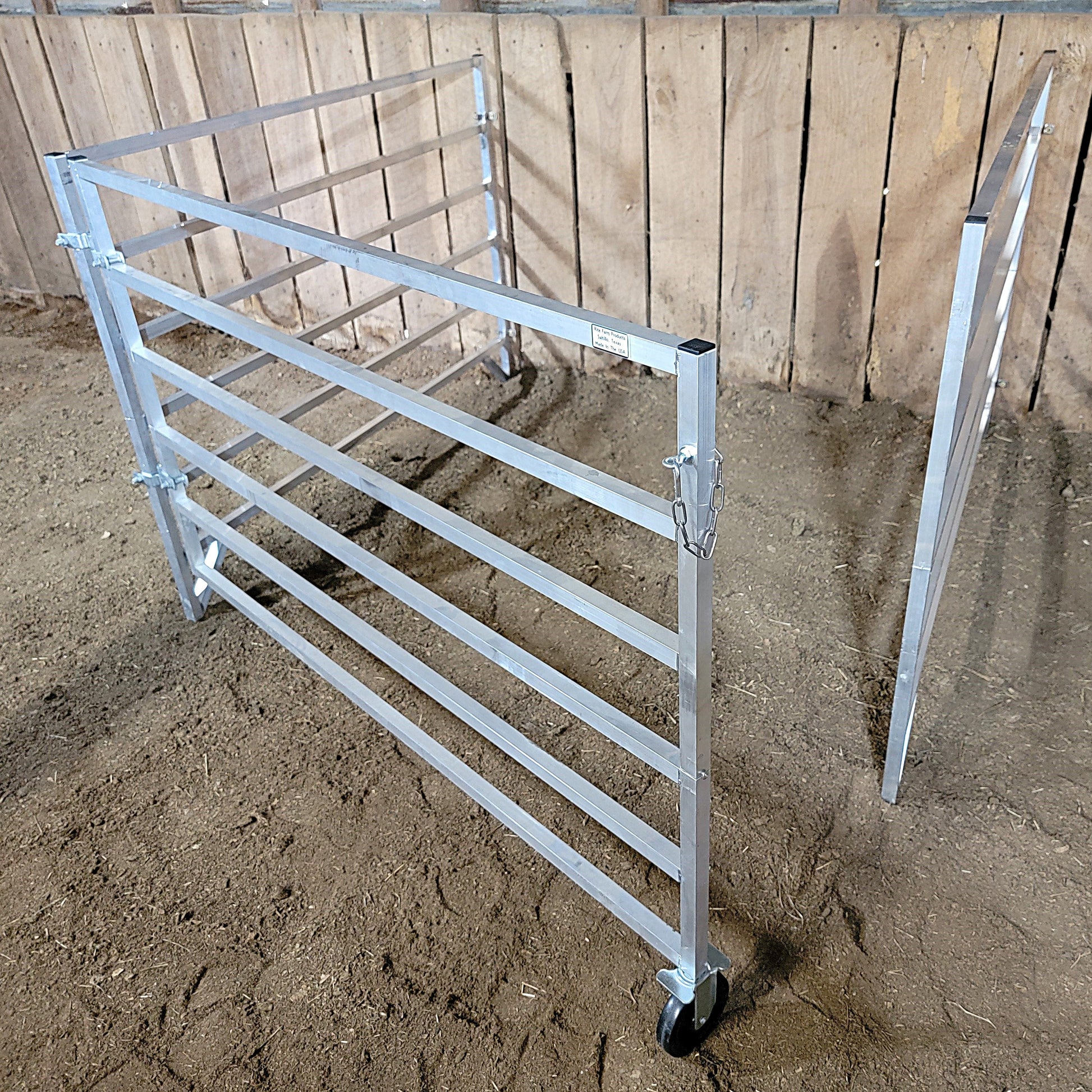 Premium Aluminum 5 Ft X 5 Ft 6 Rail Wall Mounted Starter Stall Kit & or Add-On Kit for Sheep & Goats - Homesteading Supplies for Quail Enthusiasts