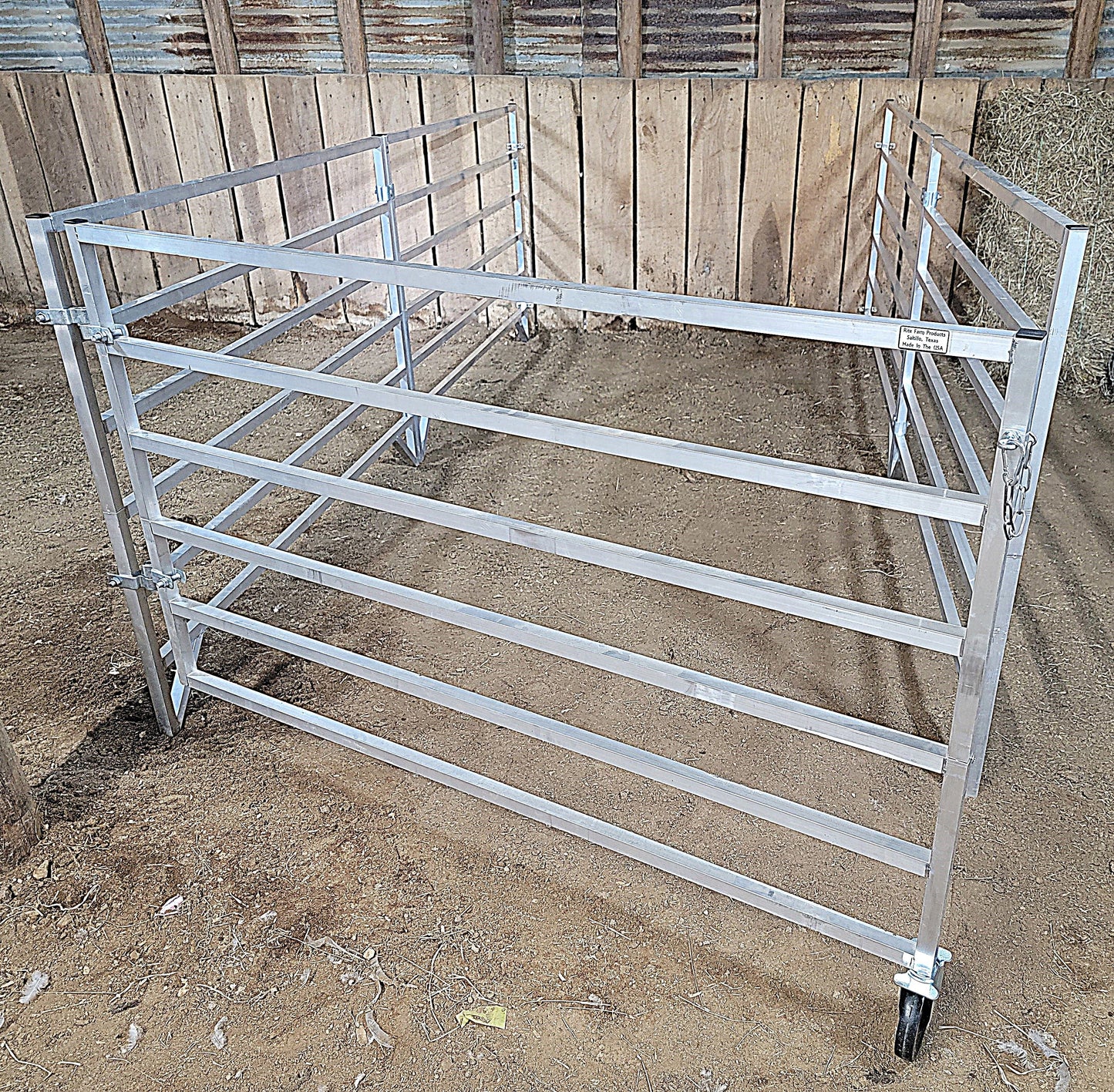 Premium Aluminum 5 Ft X 10 Ft 6 Rail Wall Mounted Starter Stall Kit & or Add-On Stall Kit for Sheep & Goats - Homesteading Supplies for Quail Enthusiasts