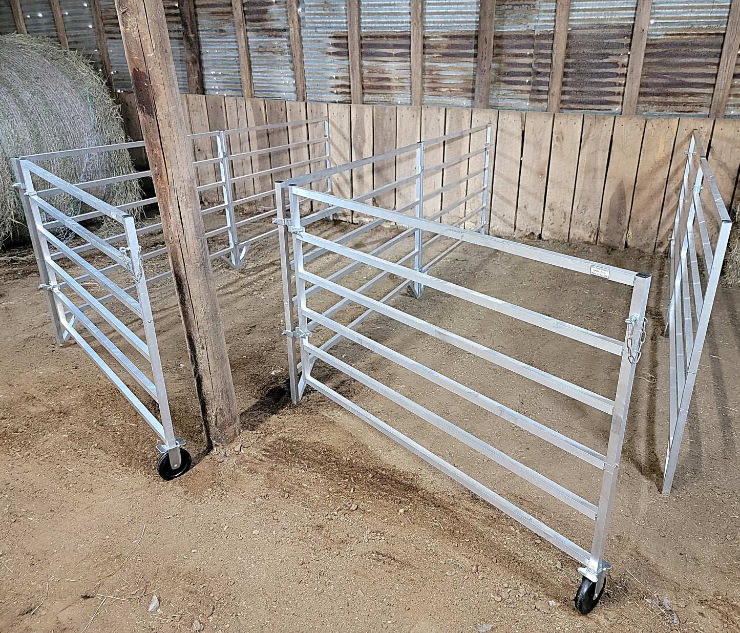 Premium Aluminum 5 Ft X 10 Ft 6 Rail Wall Mounted Starter Stall Kit & or Add-On Stall Kit for Sheep & Goats - Homesteading Supplies for Quail Enthusiasts
