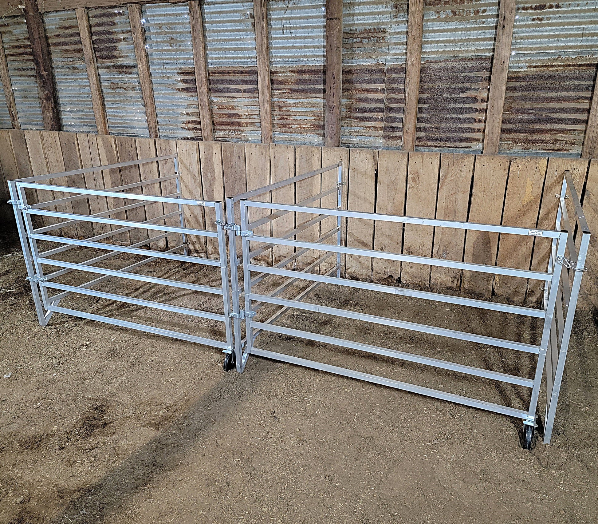 Premium Aluminum 5 Ft X 5 Ft 6 Rail Wall Mounted Starter Stall Kit & or Add-On Kit for Sheep & Goats - Homesteading Supplies for Quail Enthusiasts