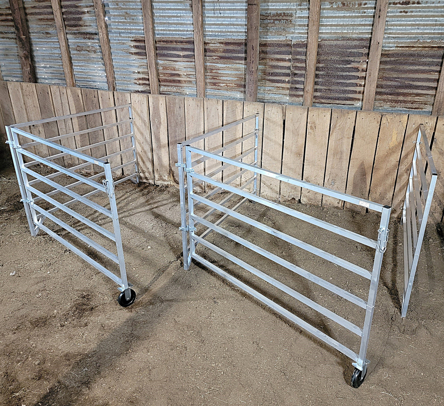 Premium Aluminum 5 Ft X 5 Ft 6 Rail Wall Mounted Starter Stall Kit & or Add-On Kit for Sheep & Goats - Homesteading Supplies for Quail Enthusiasts