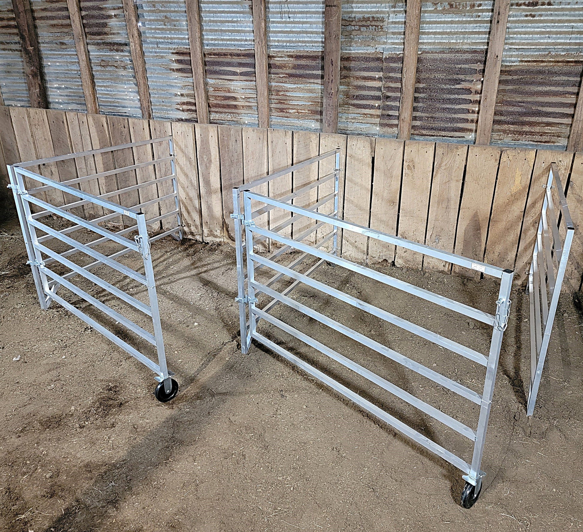 Premium Aluminum 5 Ft X 5 Ft 6 Rail Wall Mounted Starter Stall Kit & or Add-On Kit for Sheep & Goats - Homesteading Supplies for Quail Enthusiasts